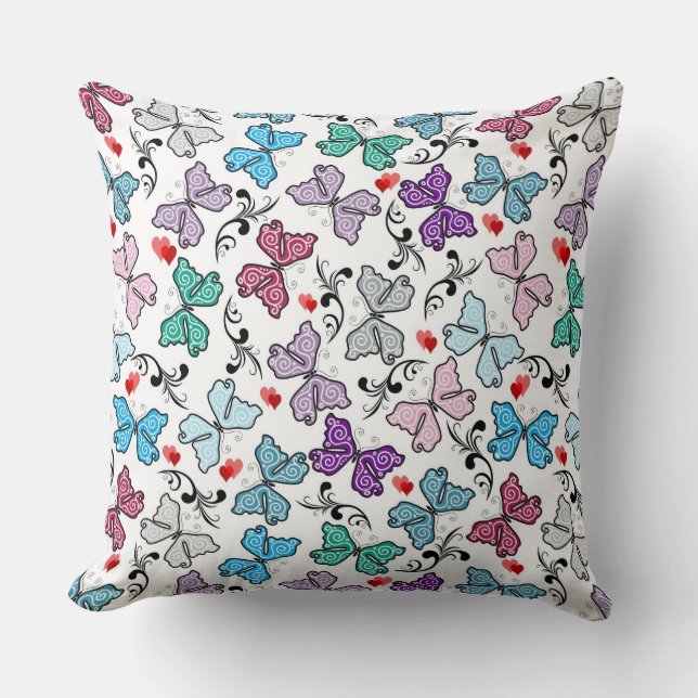 Floral Valentine Pattern Cushion (Front)
