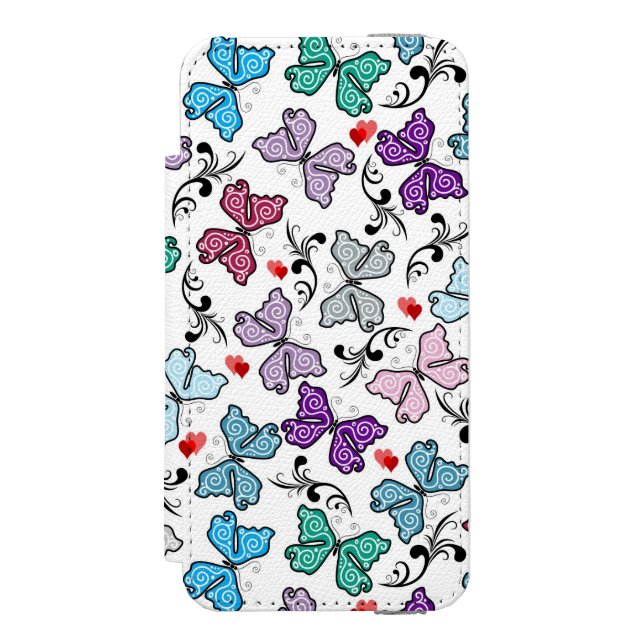 Floral Valentine Pattern Incipio iPhone Wallet Case (Folio Front)