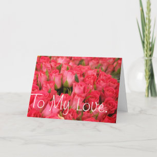 floral valentine's day card of roses
