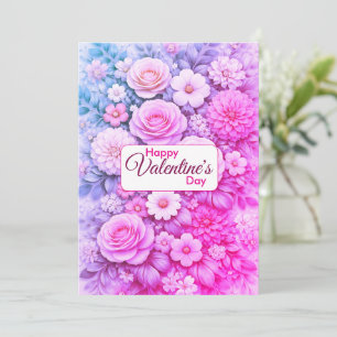 Floral Valentines Day Cards Simple Custom Text