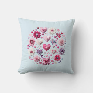 Floral Valentine's Day heart Cushion