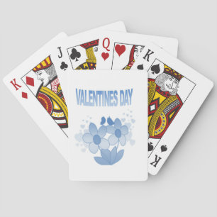 Floral Valentines Day Playing Cards