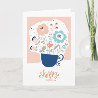 Floral Vase Birthday Card