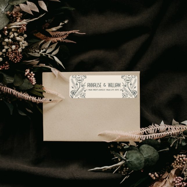Floral Vector Return Address Label (Creator Uploaded)