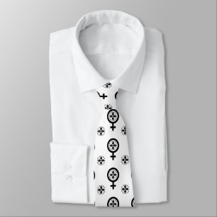 Floral Venus Symbol Pattern Tie