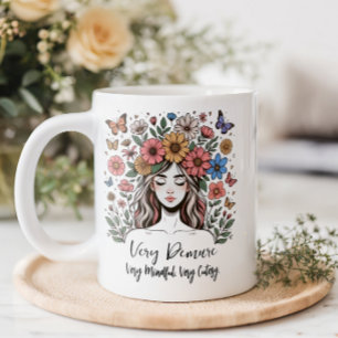 Floral Very Demure Coffee Mug