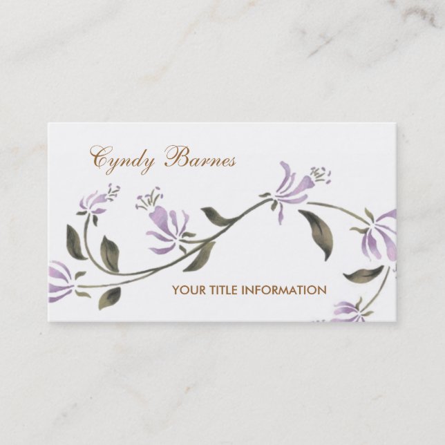 Floral Vine Business Card (Front)