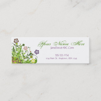 Floral Vines Mini Business Card