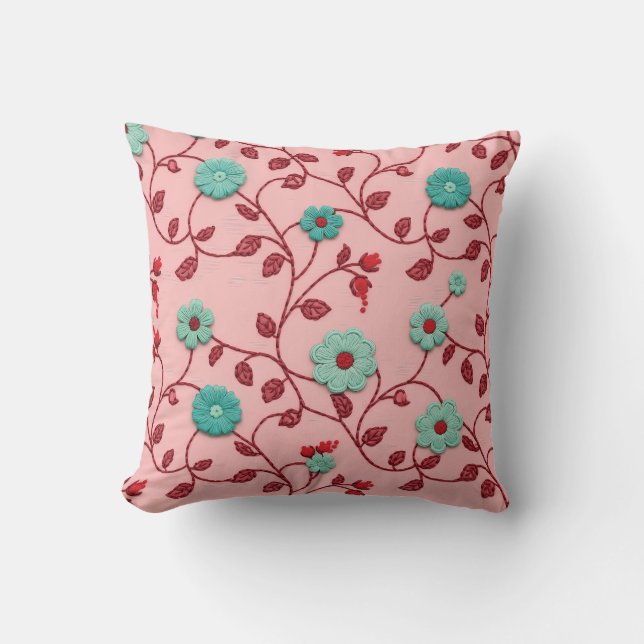 Floral Vines Pattern Cushion (Front)