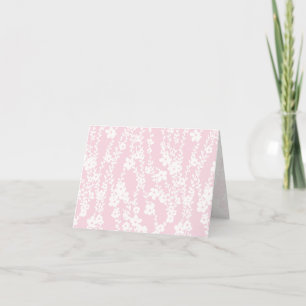 Floral Vines (Pink) Thank You Card