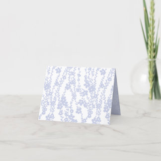 Floral Vines (White - Periwinkle) Thank You Card