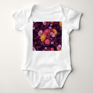 Floral Vintage: Autumn Garden Splendour Baby Bodysuit