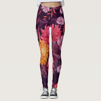 Floral Vintage: Autumn Garden Splendour Leggings