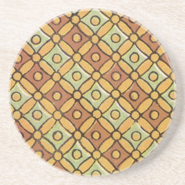 Floral Vintage Background Coaster (Front)