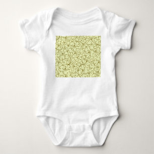 Floral Vintage: Beautiful Backdrop Illustration Baby Bodysuit