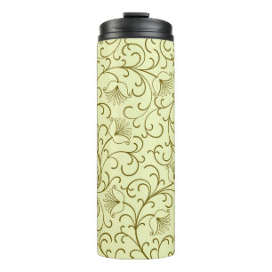 Floral Vintage: Beautiful Backdrop Illustration Thermal Tumbler