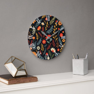 Floral Vintage Beautiful Popular Collection Large Clock