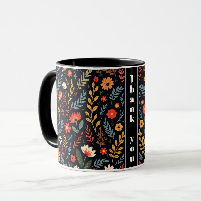 Floral Vintage Beautiful Popular Collection Mug (Front Left)
