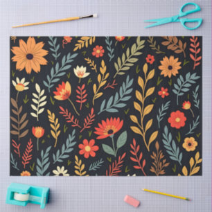 Floral Vintage Beautiful Popular Collection Tissue Paper