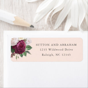 Floral Vintage Blooms Return Address Label