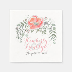 Floral Vintage Boho Wedding Napkin