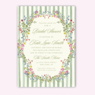 Floral Vintage Bridal Shower Invitation: Editable  Invitation