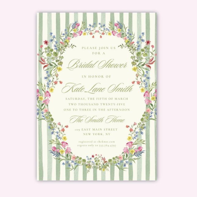 Floral Vintage Bridal Shower Invitation: Editable  Invitation (Creator Uploaded)
