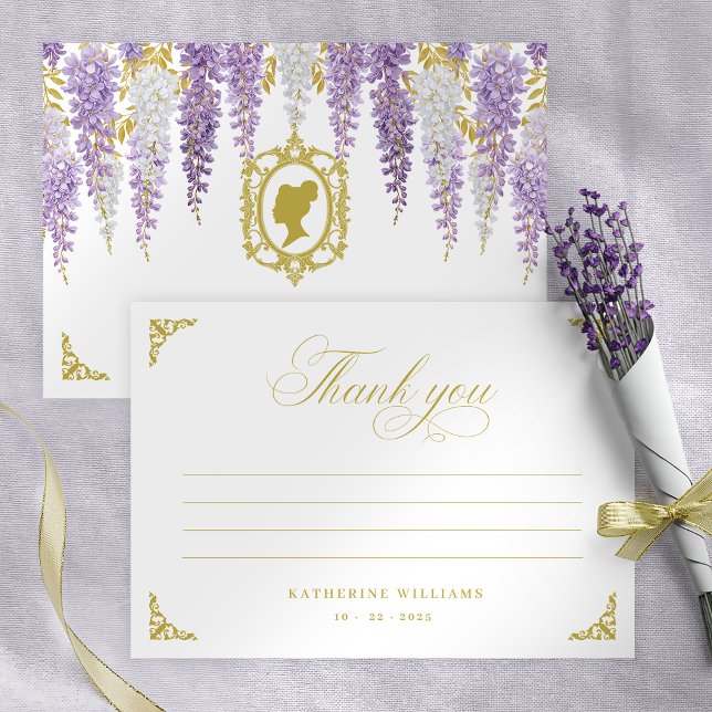 Floral Vintage Bridal Shower Thank You Card (Creator Uploaded)