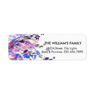 Floral Vintage Decorative Swirl Return Labels