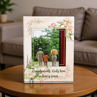 Floral Vintage Design w/ Quote Custom Photo Block