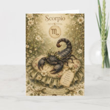 Floral vintage Essence zodiac- Scorpio