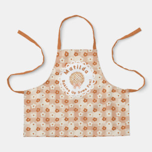 Floral vintage kids baking birthday party apron