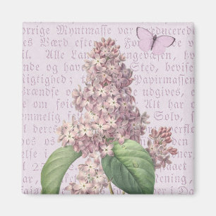Floral vintage lilac flower magnet purple