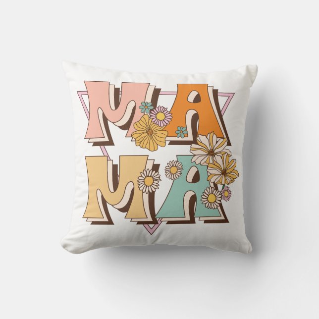 Floral Vintage Mama Cushion (Front)