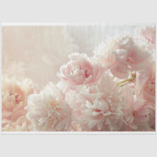 Floral Vintage Peonies in Bloom Decoupage Tissue Paper