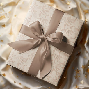 Floral Vintage Romance Leaves Pattern Wrapping Paper