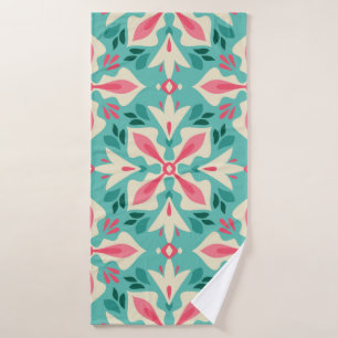 Floral vintage seamless pattern bath towel