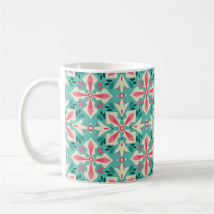 Floral vintage seamless pattern coffee mug