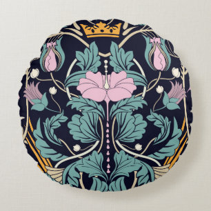 Floral vintage seamless pattern. Modern vintage fl Round Cushion