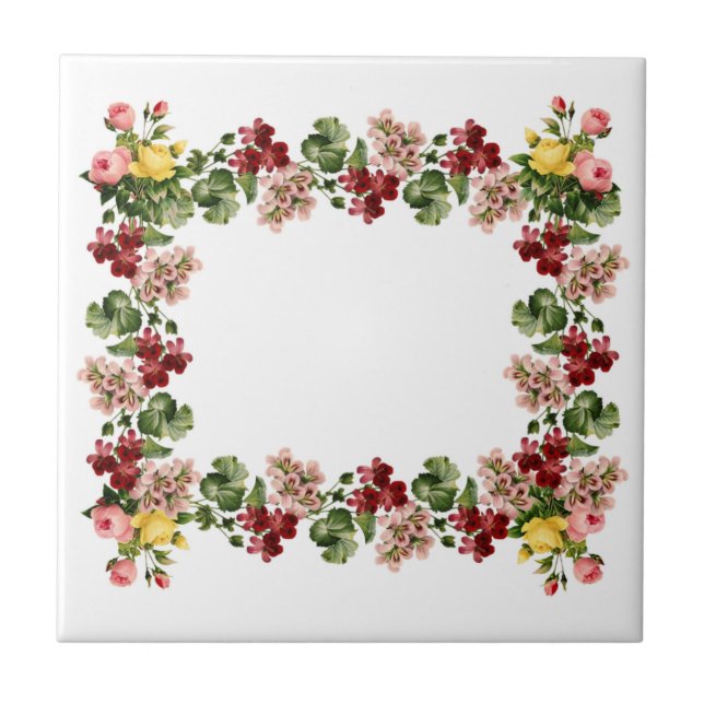 Floral Vintage tile (Front)
