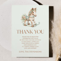 Floral Vintage Toy Rocking Horse Baby Shower