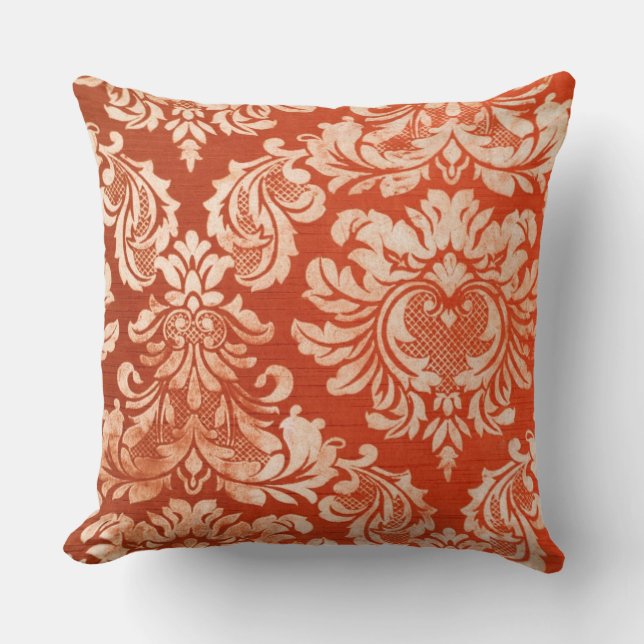 Floral vintage wallpaper background cushion (Front)