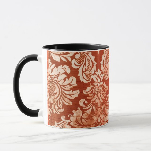 Floral vintage wallpaper background mug (Left)