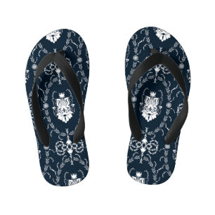 Floral Vintage Wallpaper Seamless Background Kid's Thongs
