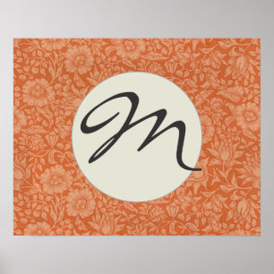 Floral Vintage Wallpaper William Morris Red Patter Poster