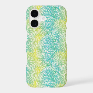 Floral Vintage Yellow And Blue Gradient