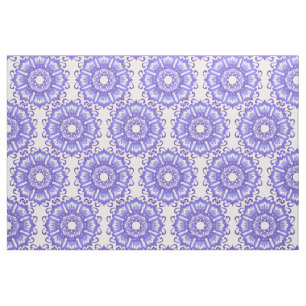 Floral violet mandala. fabric