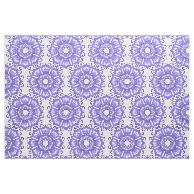 Floral violet mandala. fabric (Fat Quarter)