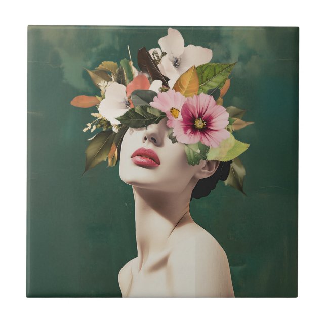 Floral Visions Ceramic Tile (Front)