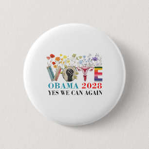 Floral Vote Obama 2028 Lets Fix This President 202 6 Cm Round Badge